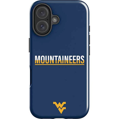 West Virginia University Blue Wood Floor iPhone 16 Impact Case